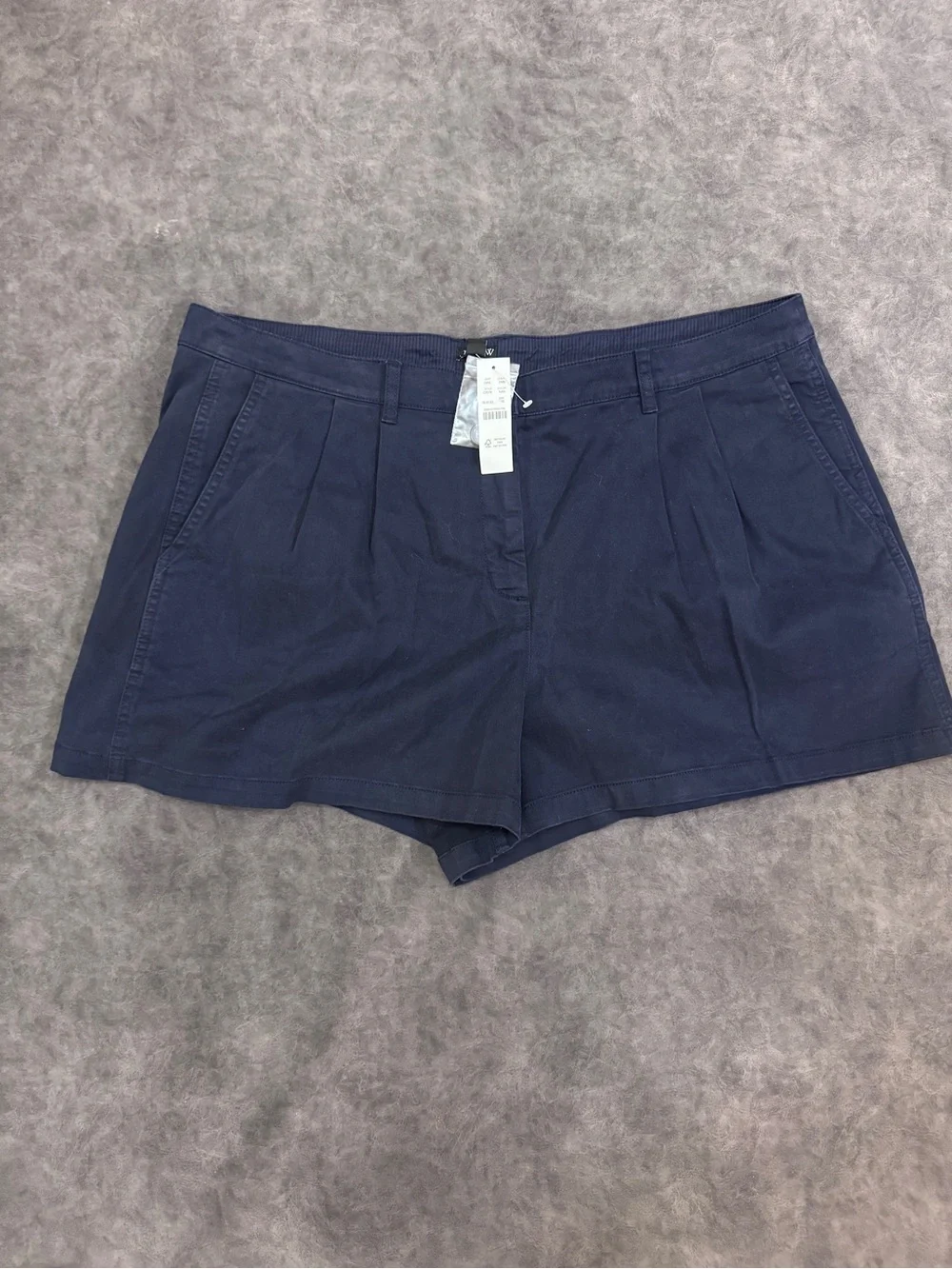 Women J.Crew preppy navy pleated heritage summer chino shorts 3”